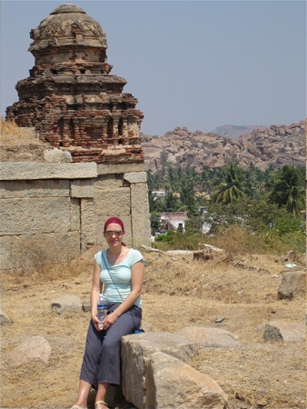 The ruins in Hampi - and Cheryl