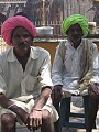 Colourful turbans in Mandu