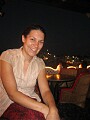 Cheryl in the Guest House Restaurant, Udaipur