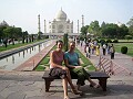 Cheryl and Tracy at the Taj Mahal