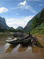 Boats on the Nam Ou river
